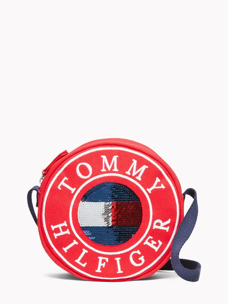 Lány Tommy Hilfiger Flag Circle Táska Piros | HU 2026FDN